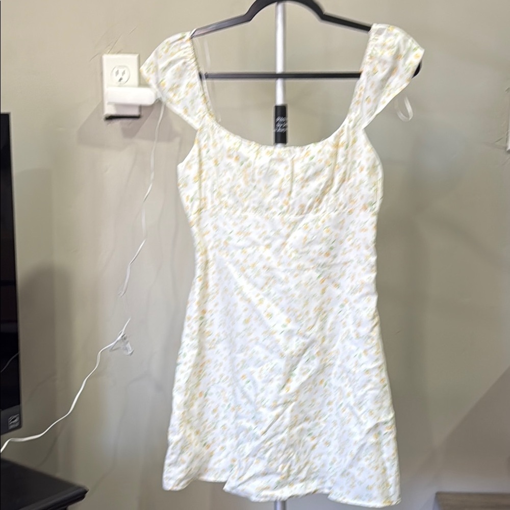 Floral Mini Dress with Cap Sleeves